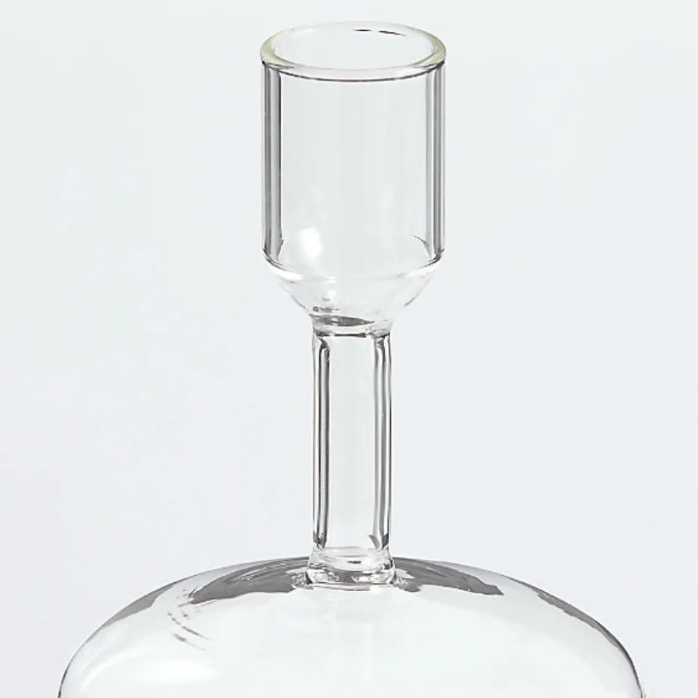 New! Crate&Barrel Glass Candle Holder 13.7”